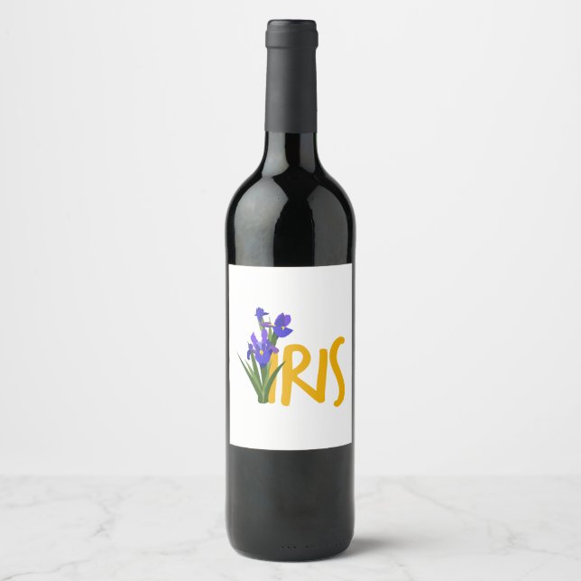 Étiquette Pour Bouteilles De Vin Iris (Devant)