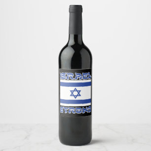Étiquette Pour Bouteilles De Vin Israël fort