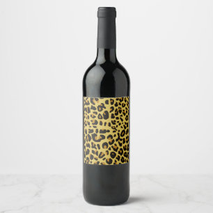 Étiquette Pour Bouteilles De Vin Jaguar Fur Motif