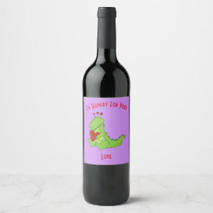 Étiquette Pour Bouteilles De Vin J'ai faim de ton amour