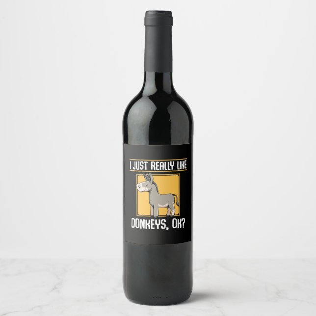 Étiquette Pour Bouteilles De Vin J'Aime Vraiment Les Dons (Devant)