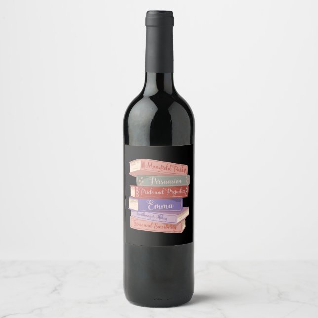 Étiquette Pour Bouteilles De Vin Jane Austen's Novels V (Devant)