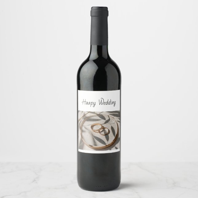 Étiquette Pour Bouteilles De Vin Japandi wedding (Devant)
