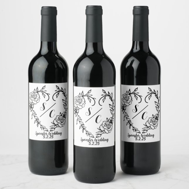 Étiquette Pour Bouteilles De Vin Jardin des Coeurs (Bouteilles)