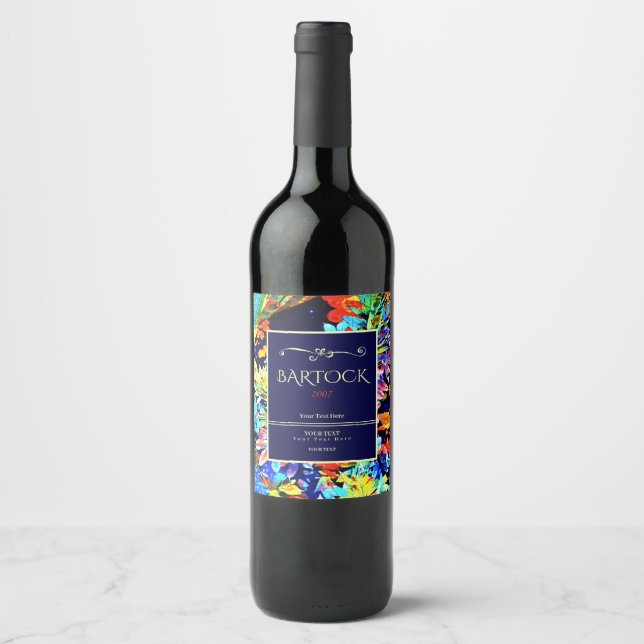 Étiquette Pour Bouteilles De Vin Jardin magique (Devant)