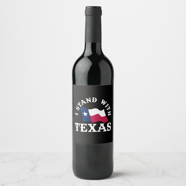 Étiquette Pour Bouteilles De Vin Je Me Trouve Avec Le Texas (Devant)