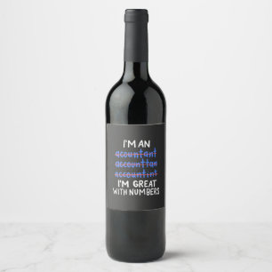 Étiquette Pour Bouteilles De Vin Je Suis Comptable