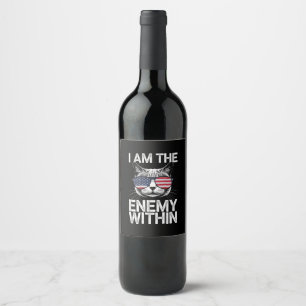 Étiquette Pour Bouteilles De Vin Je Suis L'Ennemi Dans Kamala Harris 2024