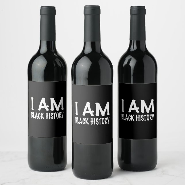 Étiquette Pour Bouteilles De Vin Je suis Noir (Bouteilles)