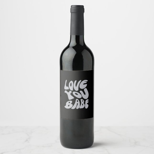Étiquette Pour Bouteilles De Vin je t'aime ma fille (Devant)