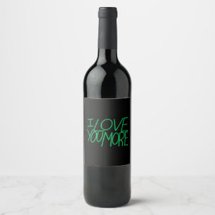 Étiquette Pour Bouteilles De Vin Je t'aime plus raffiné esthétique