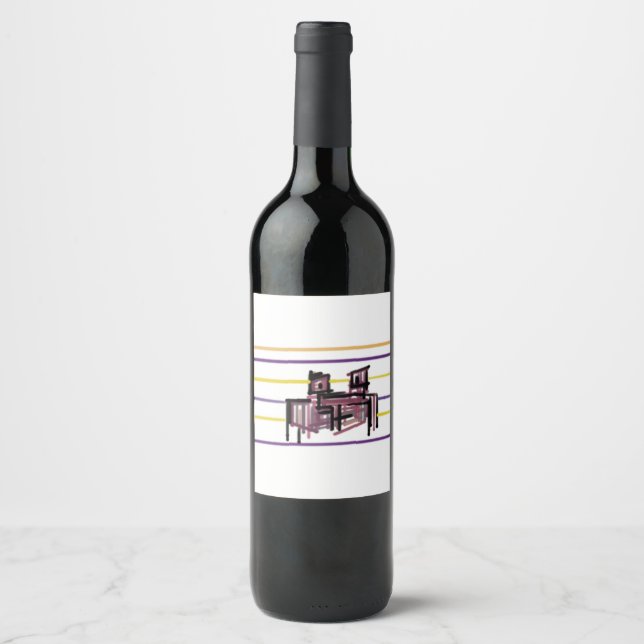 Étiquette Pour Bouteilles De Vin Joie d'été de crabe (Devant)