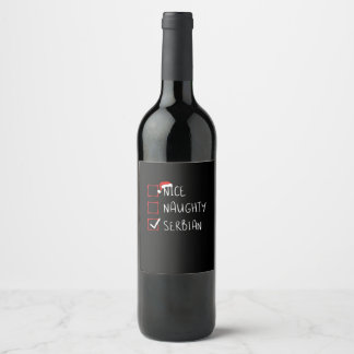 Étiquette Pour Bouteilles De Vin Joli Méchant Patrimoine de Noël Serbe