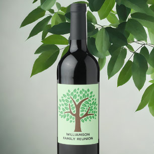 Étiquette Pour Bouteilles De Vin Jolie fête de réunion de famille sur mesure avec u