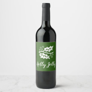 Étiquette Pour Bouteilles De Vin jolie motif HOLLY