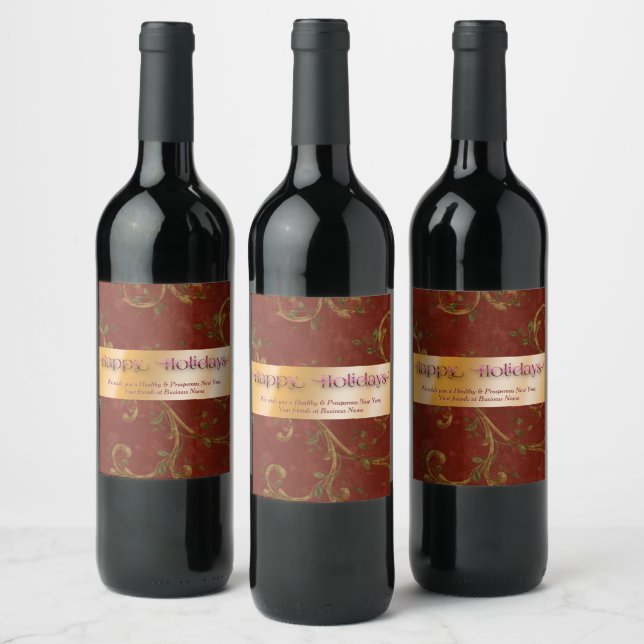 Étiquette Pour Bouteilles De Vin Jolie période de vacances (Bouteilles)