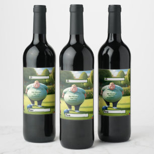 Étiquette Pour Bouteilles De Vin Jolly Lawn Bowler Man,