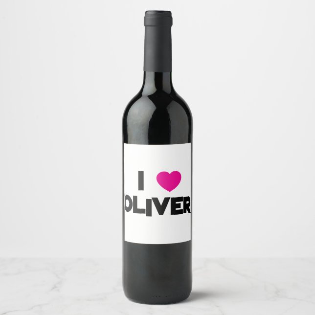 Étiquette Pour Bouteilles De Vin Jour de la Saint Valentin (Devant)