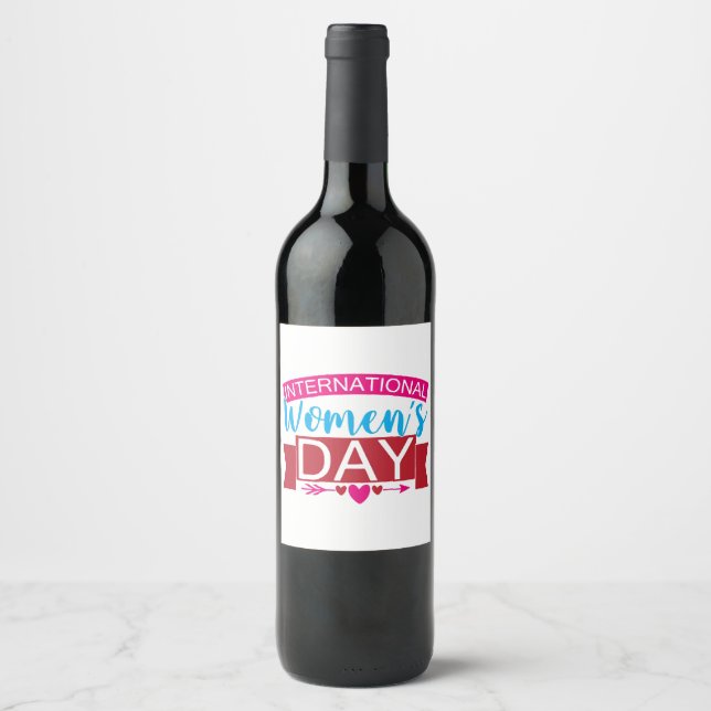 Étiquette Pour Bouteilles De Vin Journée internationale de la femme (Devant)