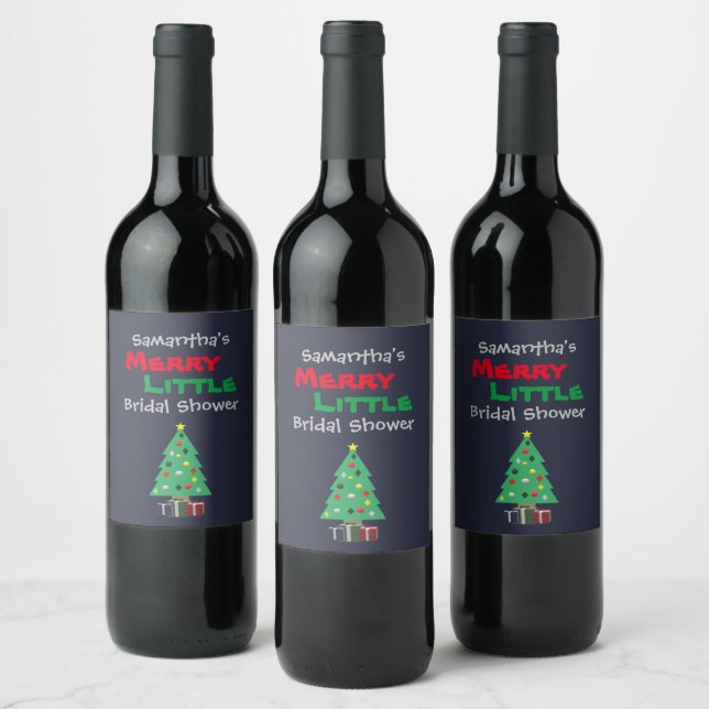 Étiquette Pour Bouteilles De Vin Joyeuse petite fête de mariage (Bouteilles)