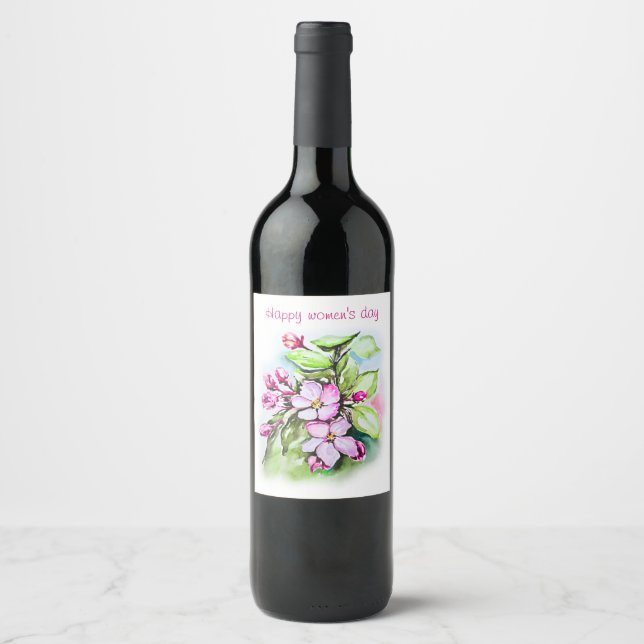 Étiquette Pour Bouteilles De Vin Joyeux anniversaire (Devant)
