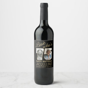 Étiquette Pour Bouteilles De Vin Joyeux Anniversaire 75 ans Fête d'anniversaire 2 p