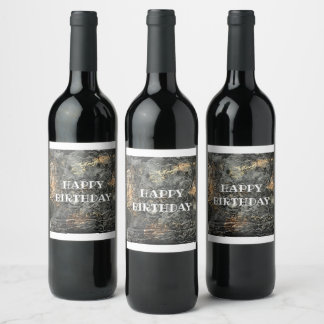 Étiquette Pour Bouteilles De Vin Joyeux Étiquette de bouteille de vin d'anniversair