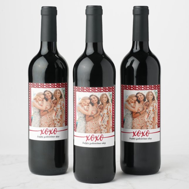 Étiquette Pour Bouteilles De Vin Joyeux Galentine's Day Photo (Bouteilles)