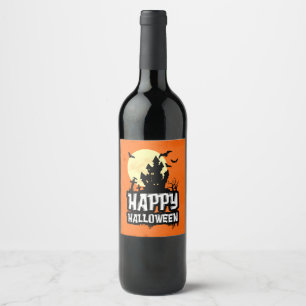 Étiquette Pour Bouteilles De Vin Joyeux Halloween