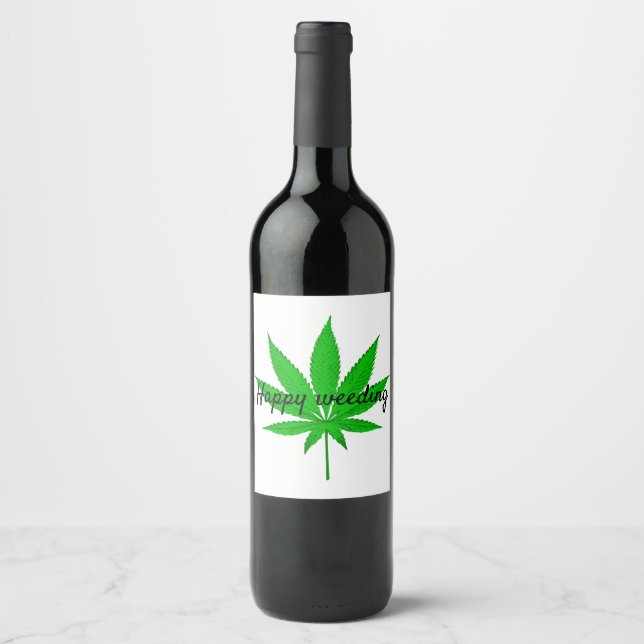 Étiquette Pour Bouteilles De Vin Joyeux jeu de Mariage Weeding (Devant)