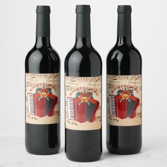 Étiquette Pour Bouteilles De Vin Joyeux Noël, Hébergement de vacances, (Bouteilles)