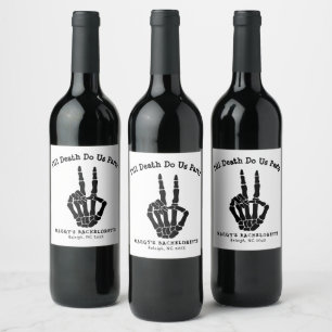 Étiquette Pour Bouteilles De Vin Jusqu'à la mort nous Party Bachelorette Party