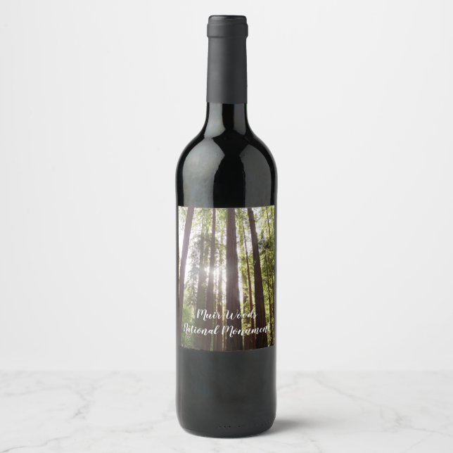 Étiquette Pour Bouteilles De Vin Jusqu'aux séquoias du matin (Devant)