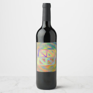 Étiquette Pour Bouteilles De Vin Kaléidoscope