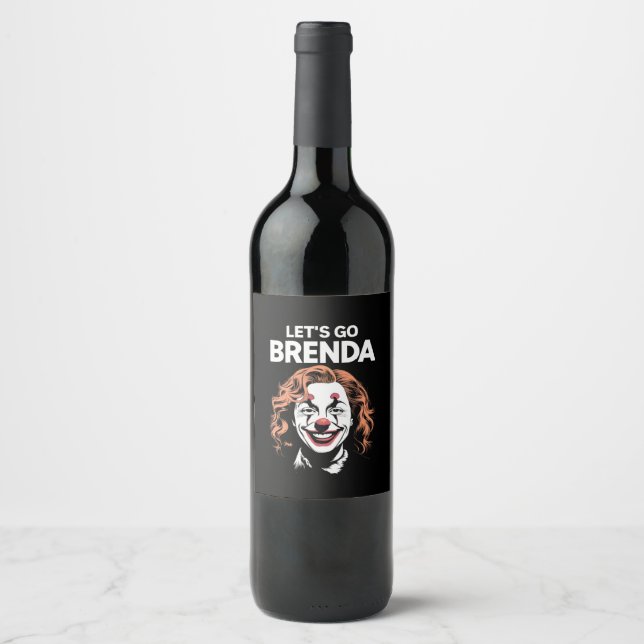 Étiquette Pour Bouteilles De Vin Kamala Clown Go Go Brenda (Devant)