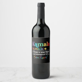 Étiquette Pour Bouteilles De Vin Kamala Harris