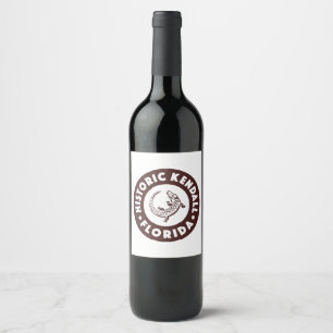 Étiquette Pour Bouteilles De Vin Kendall Florida Circle - Brown