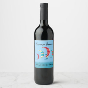Étiquette Pour Bouteilles De Vin Kite Surf