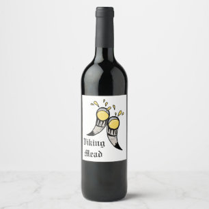 Étiquette Pour Bouteilles De Vin Klaxons de boissons de Viking Mead