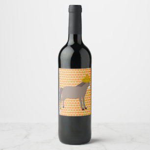 Étiquette Pour Bouteilles De Vin La Journée mexicaine des ânes des morts