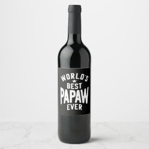 Étiquette Pour Bouteilles De Vin La meilleure papaye du monde Cadeau Père