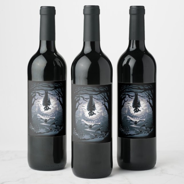 Étiquette Pour Bouteilles De Vin La Nuit Vous Accueille (Bouteilles)