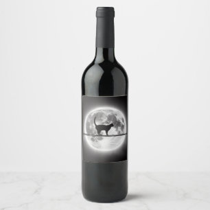 Étiquette Pour Bouteilles De Vin La réserve lunaire de Whiskers