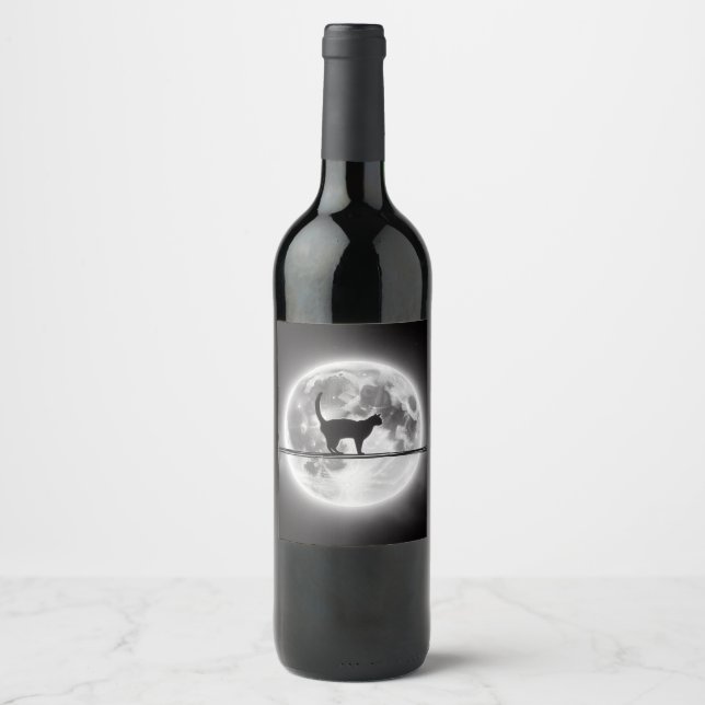 Étiquette Pour Bouteilles De Vin La réserve lunaire de Whiskers (Devant)