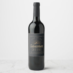 Étiquette Pour Bouteilles De Vin La vie est une montagne d'aventure avec les