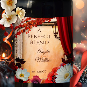Étiquette Pour Bouteilles De Vin Label Classic Italian Fall Wedding Wine