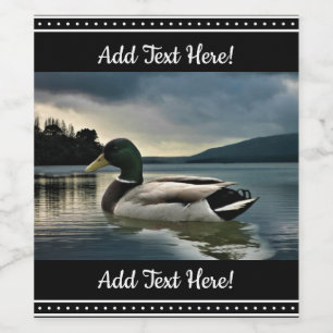 Étiquette Pour Bouteilles De Vin Lac Mallard Duck