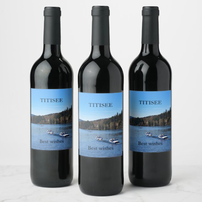 Étiquette Pour Bouteilles De Vin Lac Titisee dans la Forêt Noire (Bouteilles)