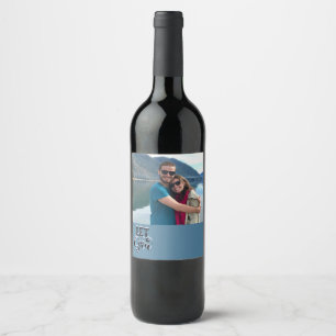 Étiquette Pour Bouteilles De Vin Laisser neiger Photo personnalisée