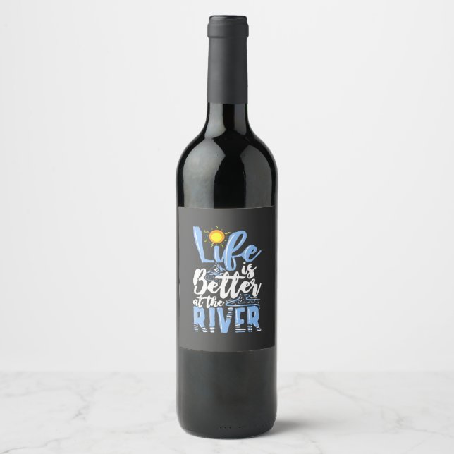Étiquette Pour Bouteilles De Vin Lake (Devant)